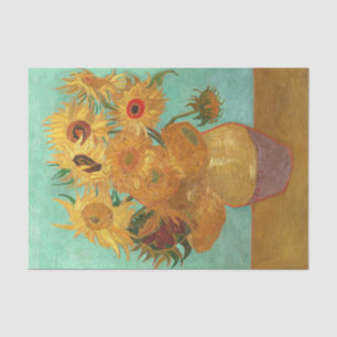 Papier Mousseline Vincent Van Gogh Douze Tournesols Dans Un Vase