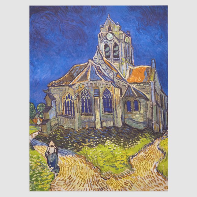Papier Mousseline Vincent van Gogh - L'église d'Auvers (Créateur téléchargé)