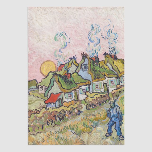 Papier Mousseline Vincent van Gogh - Maisons et figure (Créateur téléchargé)