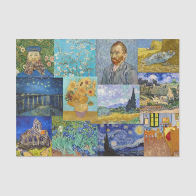 Papier Mousseline Vincent Van Gogh - Masterpieces Patchwork (Recto)