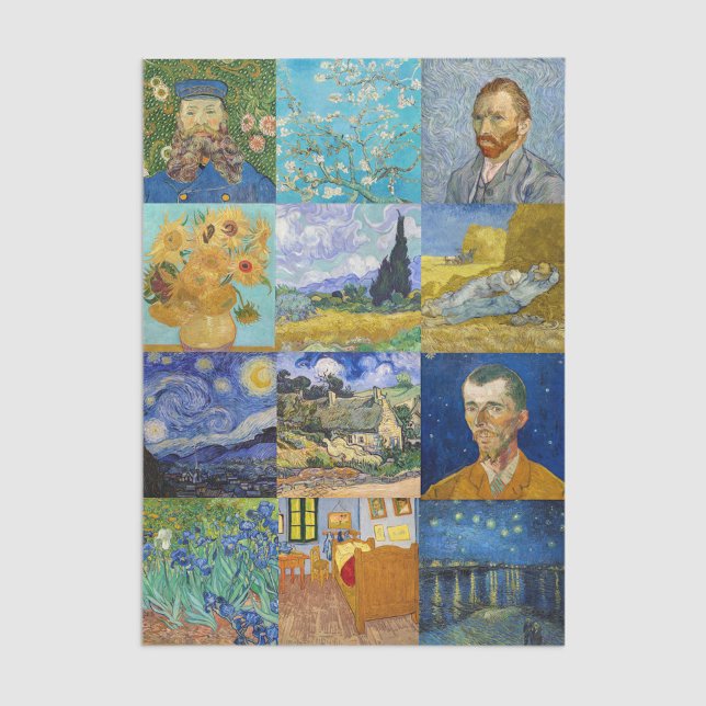 Papier Mousseline Vincent Van Gogh - Masterpieces Patchwork (Créateur téléchargé)