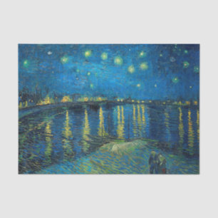 Papier Mousseline Vincent Van Gogh Nuit étoilée sur le Rhône
