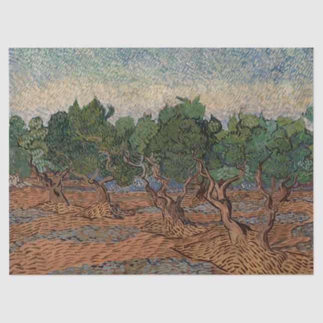 Papier Mousseline Vincent van Gogh - Olive Grove (Recto)