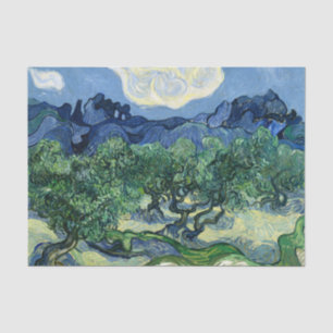 Papier Mousseline Vincent Van Gogh Oliviers Paysage Montagneux