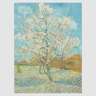 Papier Mousseline Vincent van Gogh - Pêcher rose en fleurs