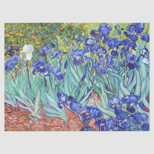 Papier Mousseline Vincent Van Gogh peignant Les Iris (Recto)