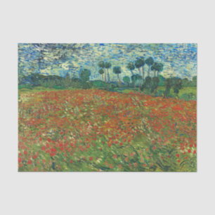 Papier Mousseline Vincent Van Gogh Poppy Field Floral Art Vintage