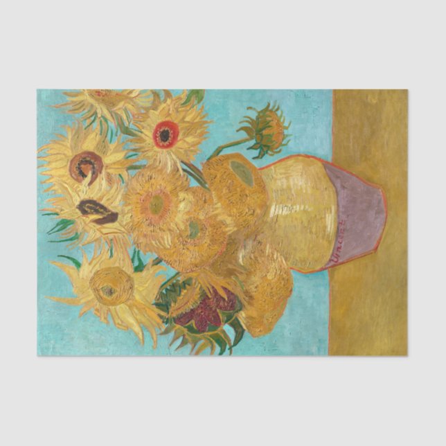 Papier Mousseline Vincent Van Gogh Tissus de tournesol (Recto)