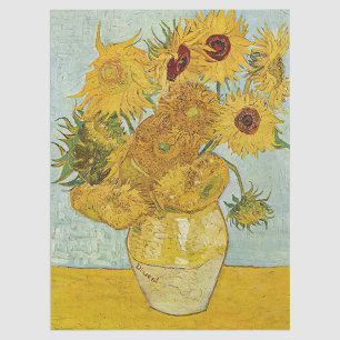 Papier Mousseline Vincent Van Gogh - Vase avec douze tournesols