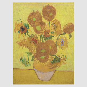 Papier Mousseline Vincent van Gogh - Vase avec quinze tournesols