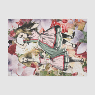 Papier Mousseline Vintage Alice au pays des merveilles