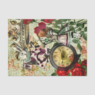 Papier Mousseline Vintage Alice au pays des merveilles