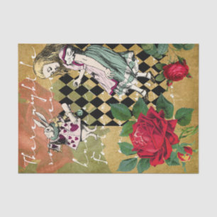 Papier Mousseline Vintage Alice au pays des merveilles