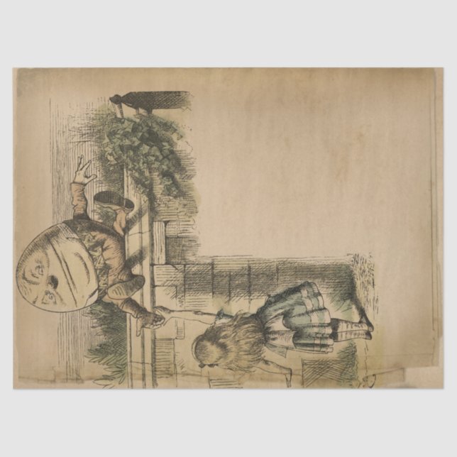 Papier Mousseline Vintage Alice au pays des merveilles (Recto)