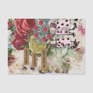 Papier Mousseline Vintage Alice au pays des merveilles 