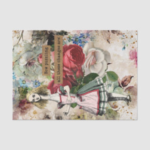 Papier Mousseline Vintage Alice au pays des merveilles