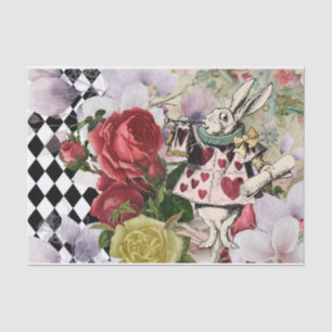 Papier Mousseline Vintage Alice au pays des merveilles Découpage Lap