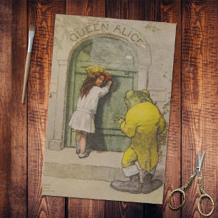 Papier Mousseline Vintage Alice's Adventures in Wonderland la grenou