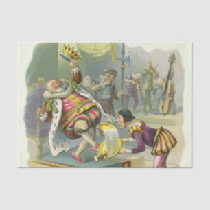 Papier Mousseline Vintage Ancienne Comptine Poème Chanson Old King C