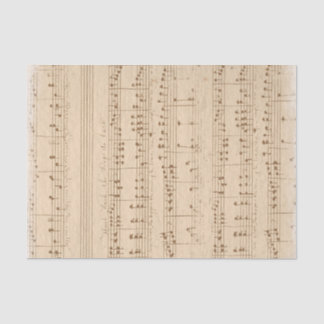 Papier Mousseline vintage ancienne feuille de musique