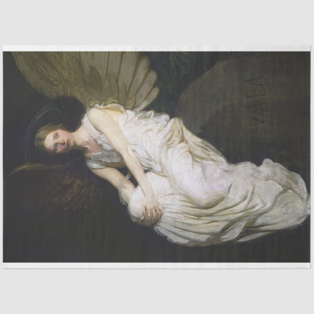 Papier Mousseline Vintage Antique Angel Angel Christian Decoupage (Recto)