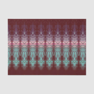 Papier Mousseline Vintage Antique Bourgogne Turquoise Motif victorie