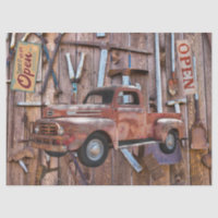 Vintage Antique Ferme Rouge Camion Outils antiques