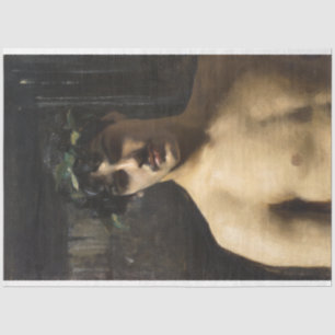 Papier Mousseline Vintage Art antique Grec Dieu Homme Découpage