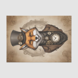 Papier Mousseline Vintage Black Casquette Steampunk Fox