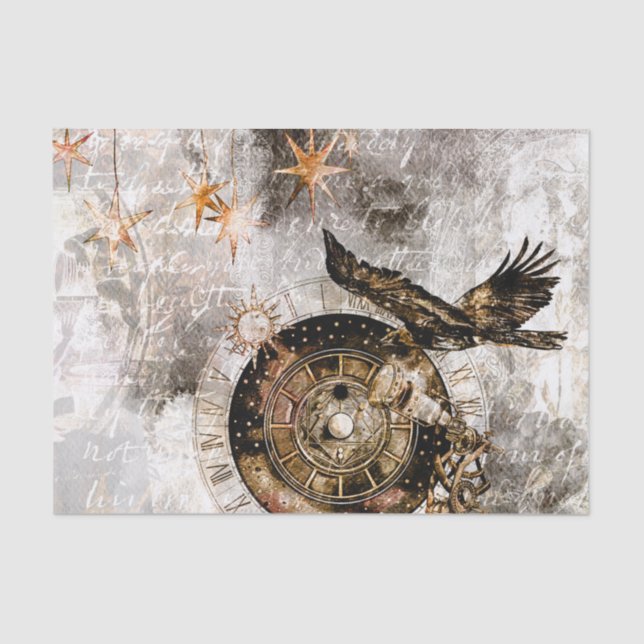 Papier Mousseline Vintage Botanique Rétro Victorien Age (Recto)