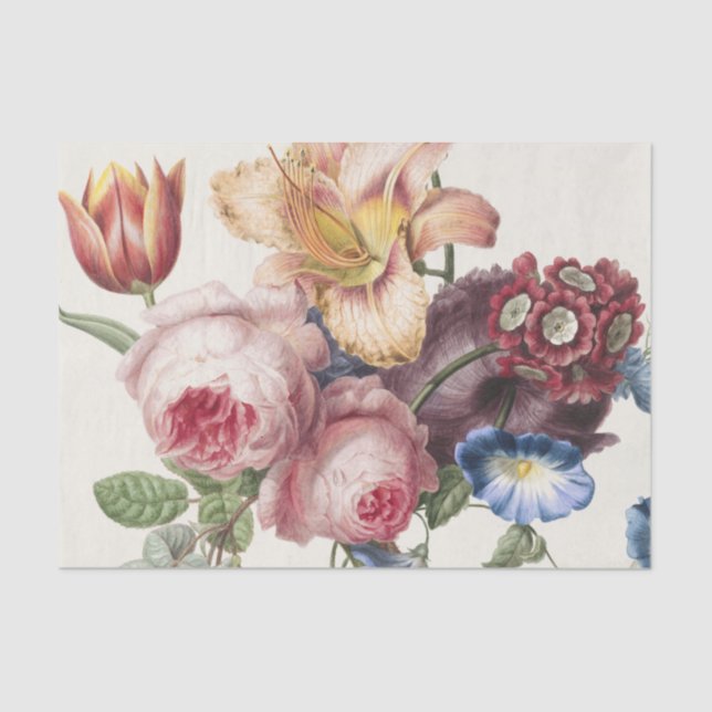 Papier Mousseline Vintage Bouquet (Recto)