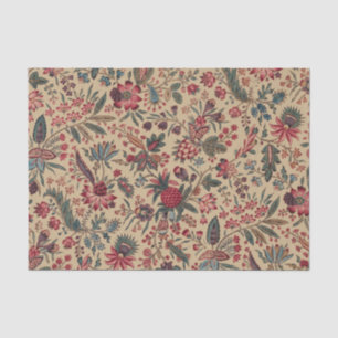 Papier Mousseline Vintage Broderie Antique Florale Ameublement