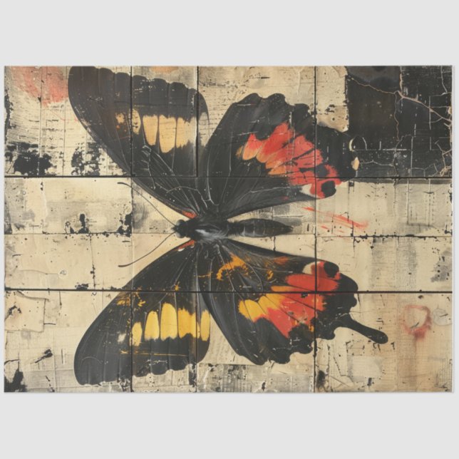Papier Mousseline Vintage Butterfly (Recto)