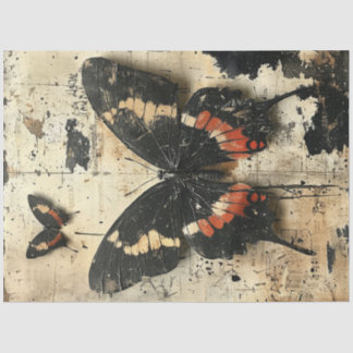 Papier Mousseline Vintage Butterfly
