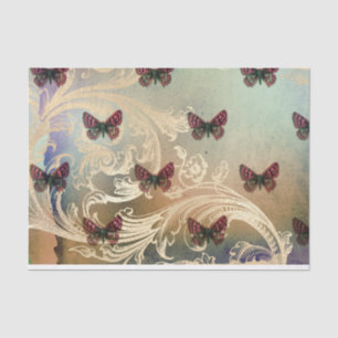 Papier Mousseline Vintage Butterfly