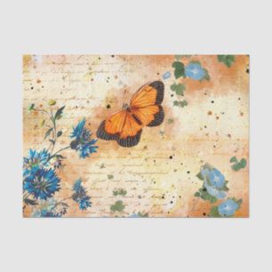 Papier Mousseline Vintage Butterfly