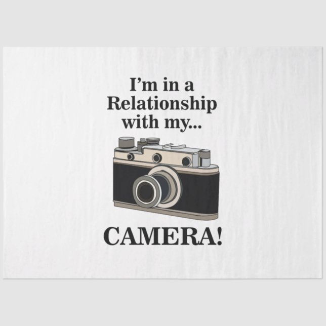 Papier Mousseline Vintage Camera Funny Photographer Birthday (Recto)