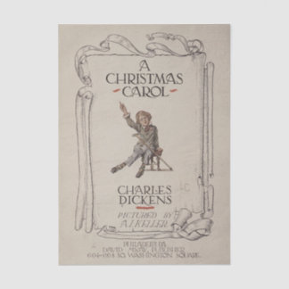 Papier Mousseline Vintage Charles Dickens A Christmas Carol Tissue