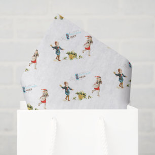 Papier Mousseline Vintage Christmas Cheval - Snowball Fun