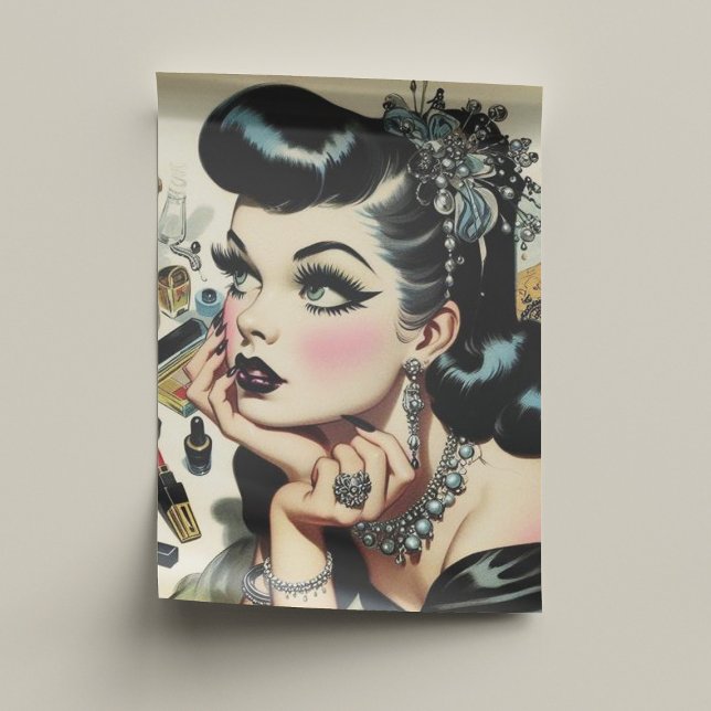 Papier Mousseline Vintage Cute Goth Pin Up (Créateur téléchargé)