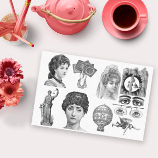 Papier Mousseline Vintage Elégance Decoupage Collage Tissu
