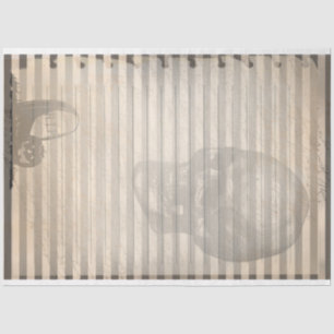 Papier Mousseline Vintage Ephemera Halloween Crâne fantôme