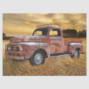 Papier Mousseline Vintage Ferme de camions