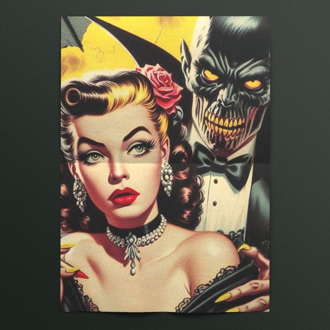 Papier Mousseline Vintage fille Déplaisante (Créateur téléchargé)