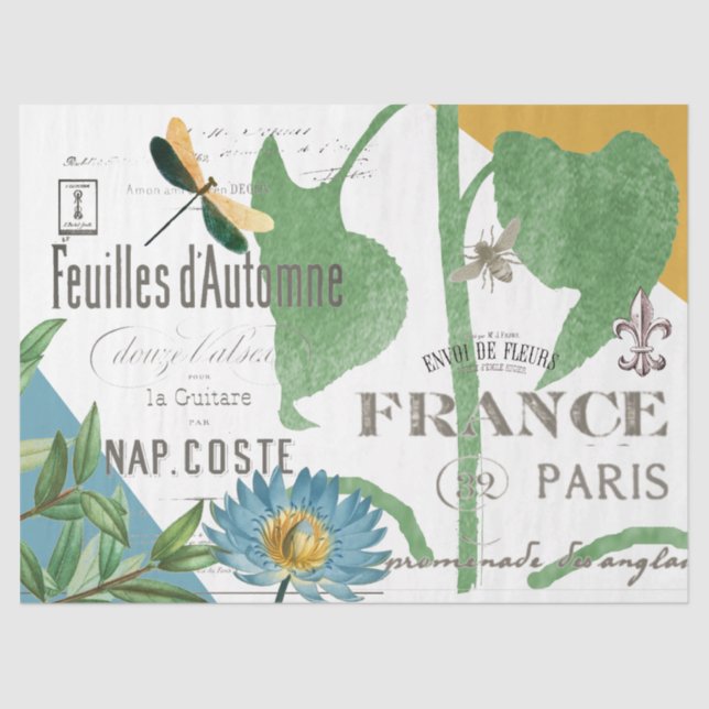 Papier Mousseline Vintage Floral (Recto)