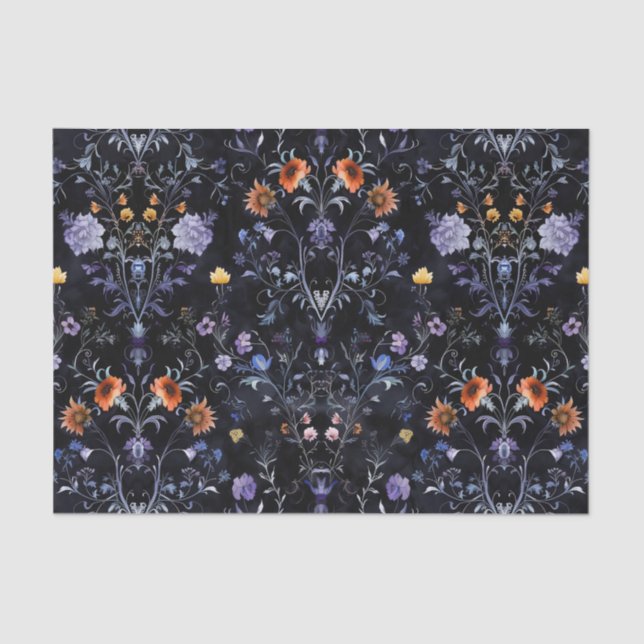 Papier Mousseline Vintage Floral Botanique (Recto)