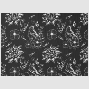 Papier Mousseline Vintage Flottille noire Fairycore Dégage