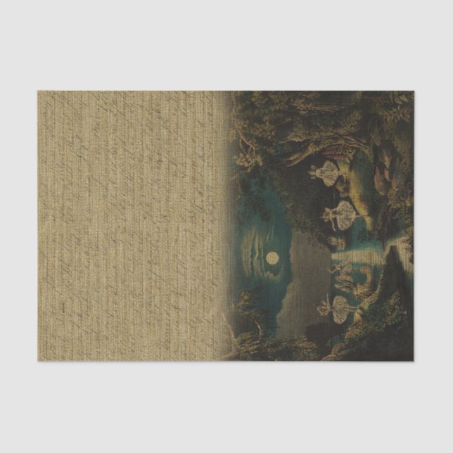 Papier Mousseline Vintage Forrest Fairytale (Recto)