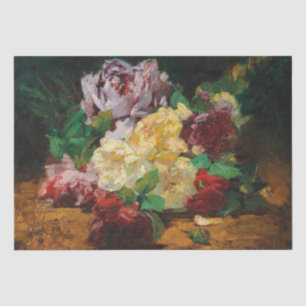 Papier Mousseline Vintage français Georges Jeannin Roses