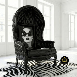 Papier Mousseline Vintage Glam noir & cristal Cat-Eye découpage